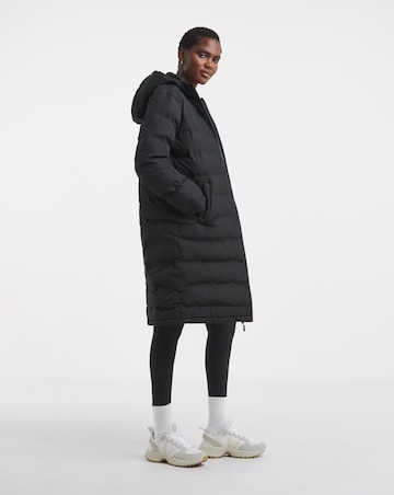 Snowdonia Black Showerproof Long Padded Jacket