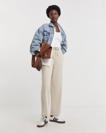 Oatmeal Wide Leg Joggers