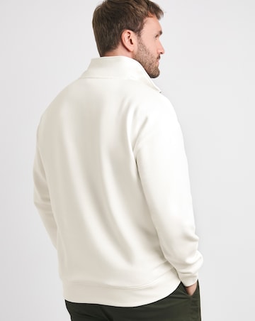 1/4 Zip Relaxed Fit Funnel Neck Sweat