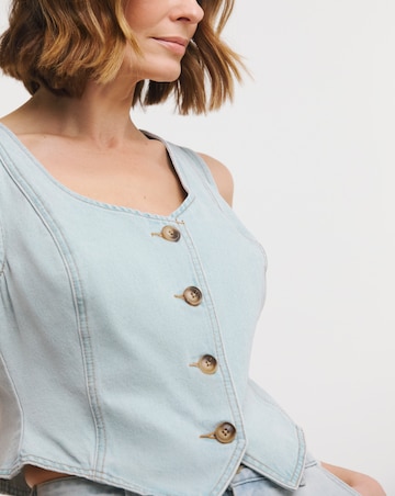 Light Blue Denim Waistcoat