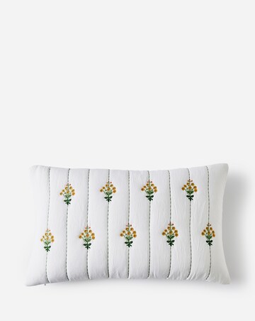 Fern Quilted Floral Boudoir Cushion
