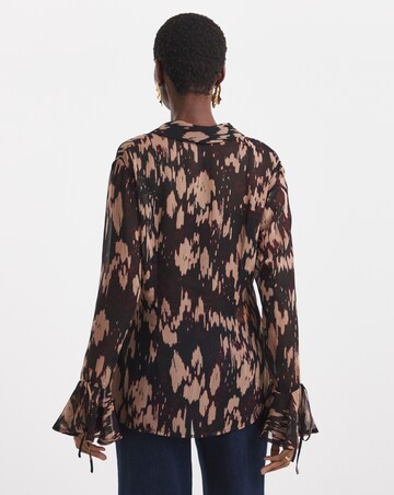 Georgette Frill Cuff Collar Blouse