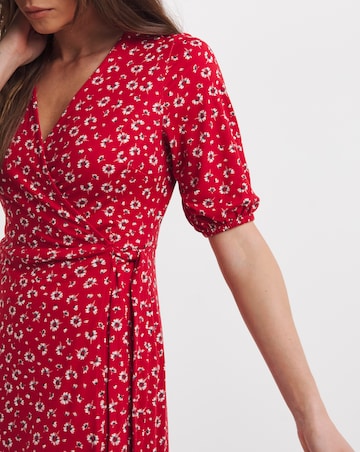 Soft Touch Jersey Wrap Midi Dress