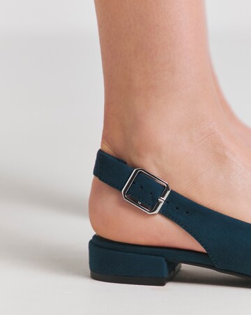 Clemmie Low Block Heel Slingback Shoe - Wide Fit (E)