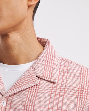Short Sleeve Seersucker Check Shirt