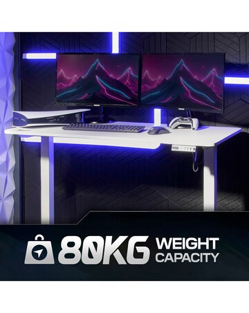 X Rocker Ascend Height Adjustable Desk White