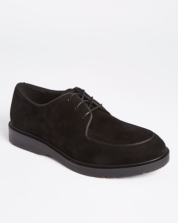 Black Casual Faux Suede Shoe Wide