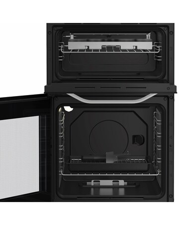 Hotpoint HTG5GCWL 50cm Gas Twin Cooker with Glass Lid - White