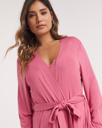 Pretty Secrets Cool Stretch Lace Midi Dressing Gown