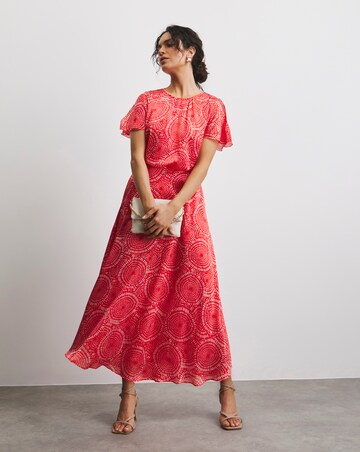Joanna Hope Blouson Split Sleeve Dress