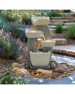 Charles Bentley 4 Tier Ridged Cascading Bowls Water Feature