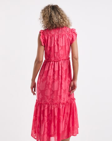 Jacquard Burn Out Tea Dress