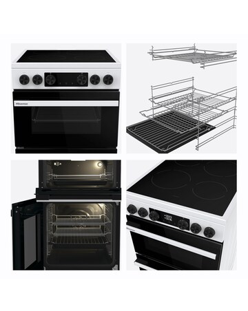 Hisense HDCEC5C10W 50cm Electric Double Cooker - White