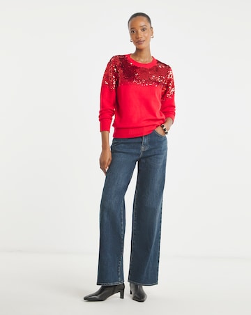 Red Sequin Jumper