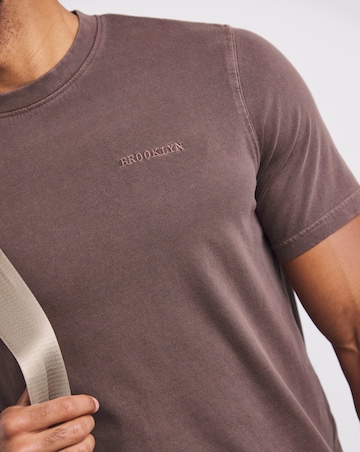 Embroidered Dyed Graphic T-Shirt Long