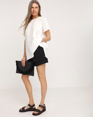 Pleated Short Sleeve Top