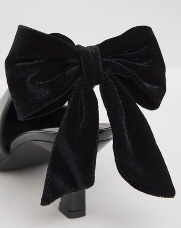 Petal Oversized Bow Slingback Heel Shoes - Wide Fit (E)