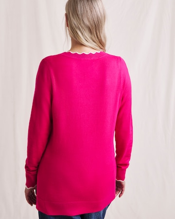 Julipa Scalloped V-Neck Jumper