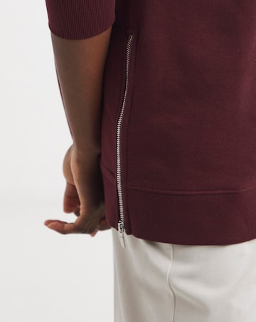 Side Zip Longline Sweat
