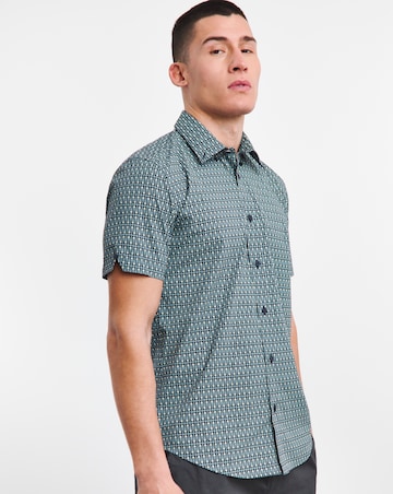 Ben Sherman Geo Spot Print Short Sleeve Shirt