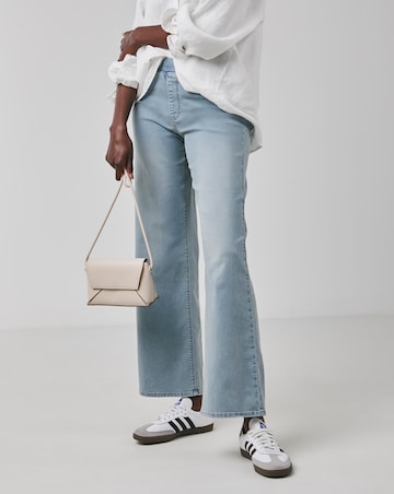 Light Blue Stretch Wide Leg Jeggings