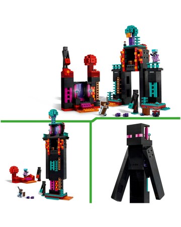 LEGO Minecraft The Enderman Tower Building Toy for Kids, Gamer Gift 21279