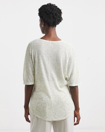 Space Dye Textured Curved Hem