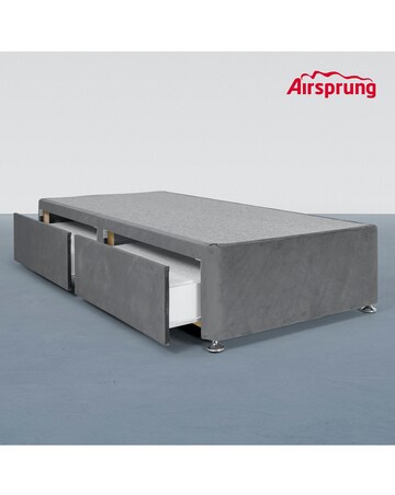 Airsprung Velvet Divan Base with 2 Drawers