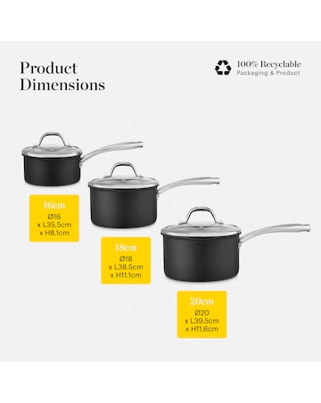 Tower x Good Food 3 Piece Saucepan Set