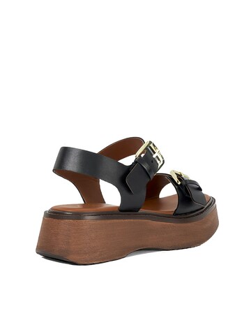 Dune Luno Leather Flatform Sandals Fit D