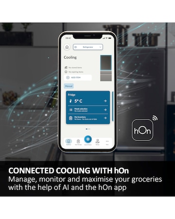 Haier Series 3 HDPW3618DNPK Wifi Connected 185cm 60/40 Fridge Freezer - Silver