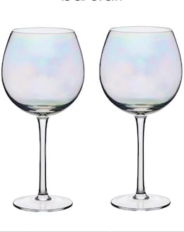 BarCraft Set of Two Iridescent Gin Glasses
