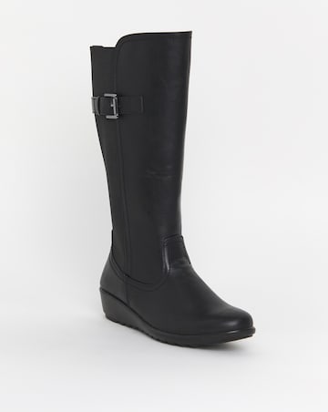 Cushion Walk Stretch High Leg Boot E Fit Curvy Plus Calf