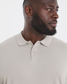 Jack &amp; Jones Premium Summer Textured Polo - Natural