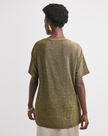 Crew Neck Short Sleeve Longline Top