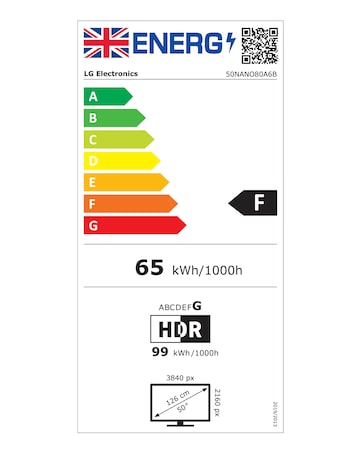 LG 50NANO80A6B 50in NanoCell AI 4K Smart TV