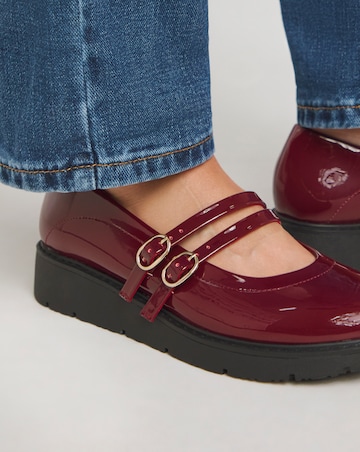 Chewy Low Wedge Mary Jane Shoe Extra Wide EEE Fit