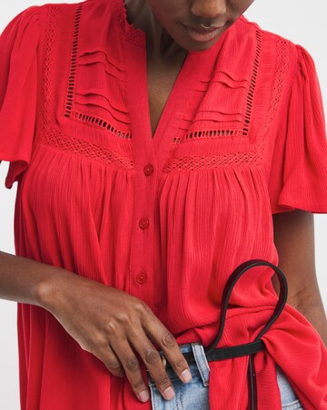 Textured Crinkle Ladder Insert Top