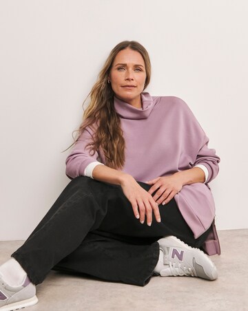 Anthology Elderberry High Neck Zip Side Sweatshirt