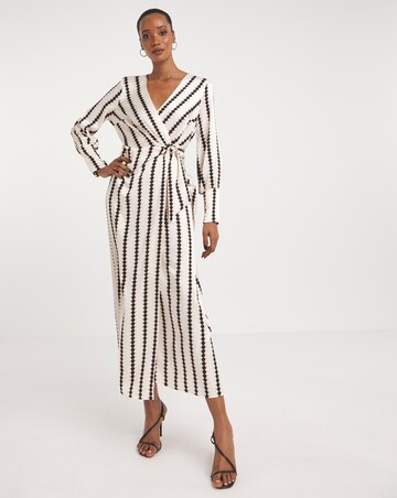 Joanna Hope Jacquard Wrap Dress
