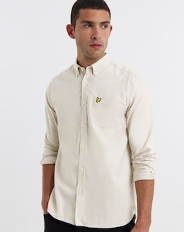 Lyle &amp; Scott Long Sleeve Flannel Shirt - Putty