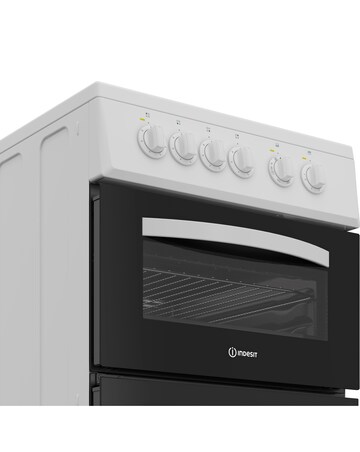 Indesit ITE5EMW 50cm Electric Twin Cooker - White