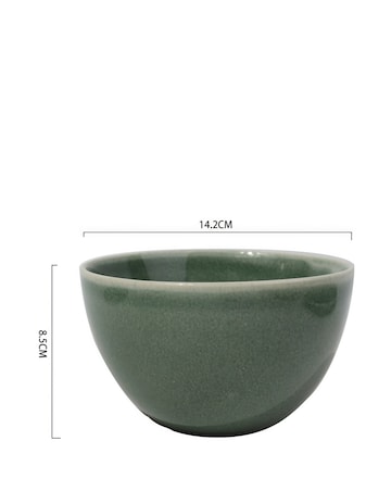 Waterside Green Reactive Glaze 12 Piece Dinner Set