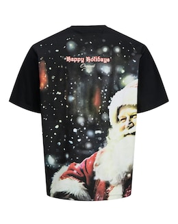 Jack &amp; Jones Christmas Back Graphic T-Shirt - Black