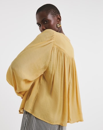 Textured Batwing Top