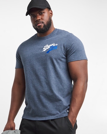 Superdry Navy Short Sleeve Vintage Logo Interest T-Shirt