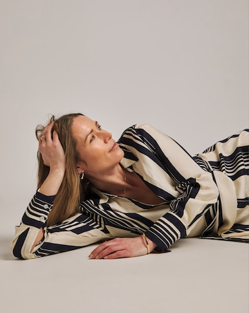 Anthology Stripe Tie Waist Shirt Dress