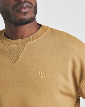 Union Garment Dyed Crew Sweatshirt-Tan