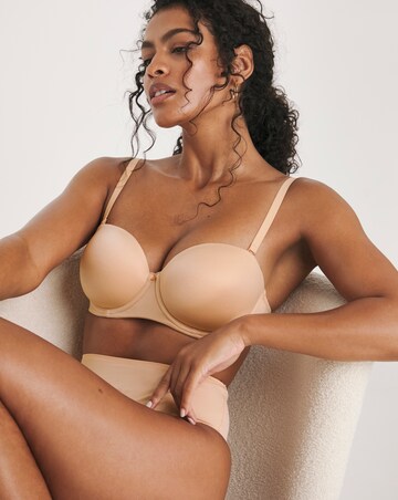 Figleaves Smoothing Multiway Balcony Bra (B-GG) Latte