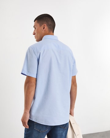 Voi Plain Oxford Short Sleeve Shirt Long Length